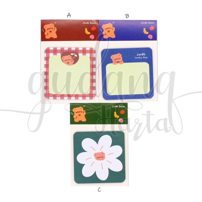 

GCC Sticky Notes Murmer Little Bear Notes Motif Beruang Kecil DIY GCC 301470