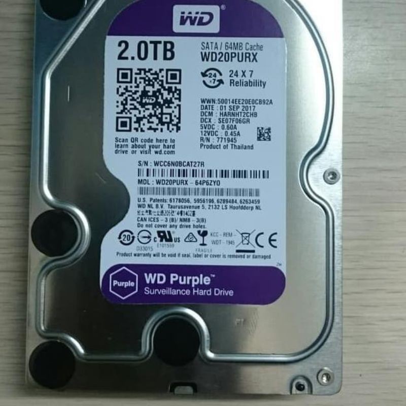 2TB HARDDISK 2TB WD PURPLE