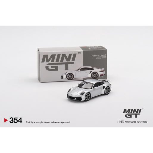 MINI GT 354 - Porsche 911 Turbo S GT Silver Metallic
