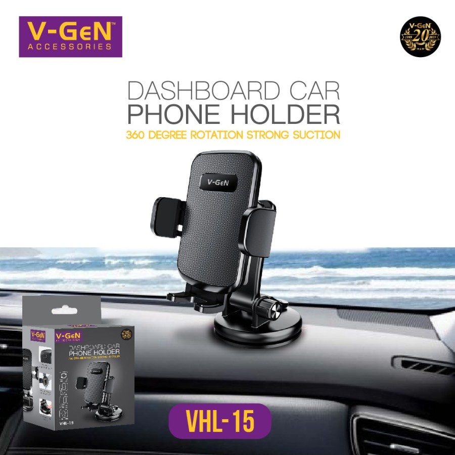 Dashboard Car Phone Holder HP Mobil V-GeN VHL-15 Strong Suction VGEN ORI