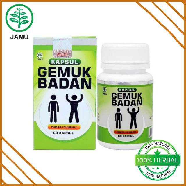Obat gemuk badan kapsul penambah berat badan suplemen vitamin penggemuk badan permanen herbal BPOM