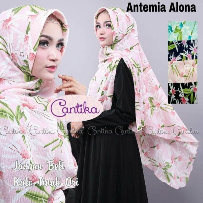 Super Promo KHIMAR BUNGA. JILBAB CANTIKA. KERUDUNG MOTIF . HIJAB PINGUIN SYARI