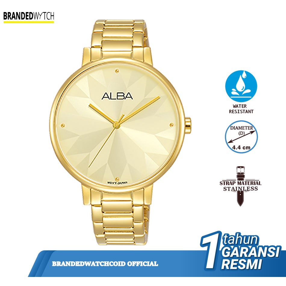 Jam Tangan Pria Alba AH8540X1 Gold Stainless Steel ORIGINAL/Jam Alba Pria AH8540