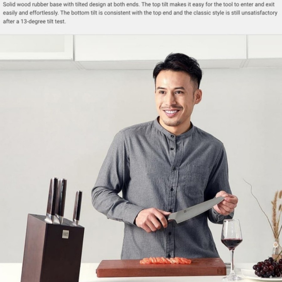 Huohou Profesional Chef Knife Set With Case/Pisau Dapur