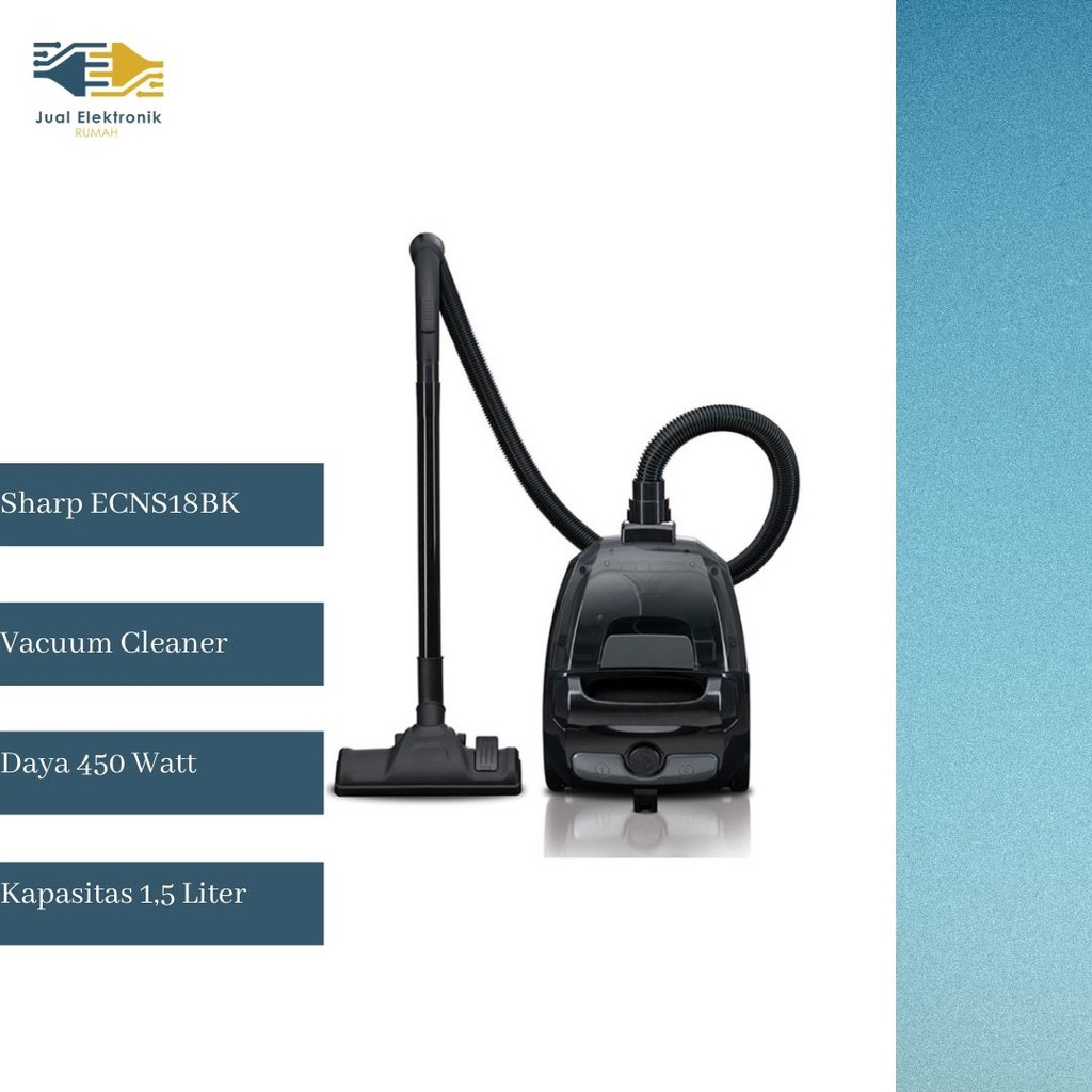 Sharp ECNS18BK – Vacuum Cleaner 450 Watt - Hitam