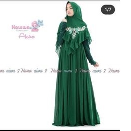 Cleopatra syar'i Gamis Pesta Walimahan elegant mewah original R'hijab set khimar
