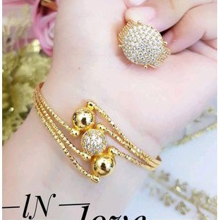 Xuping Gelang + Cincin Gold 3922i