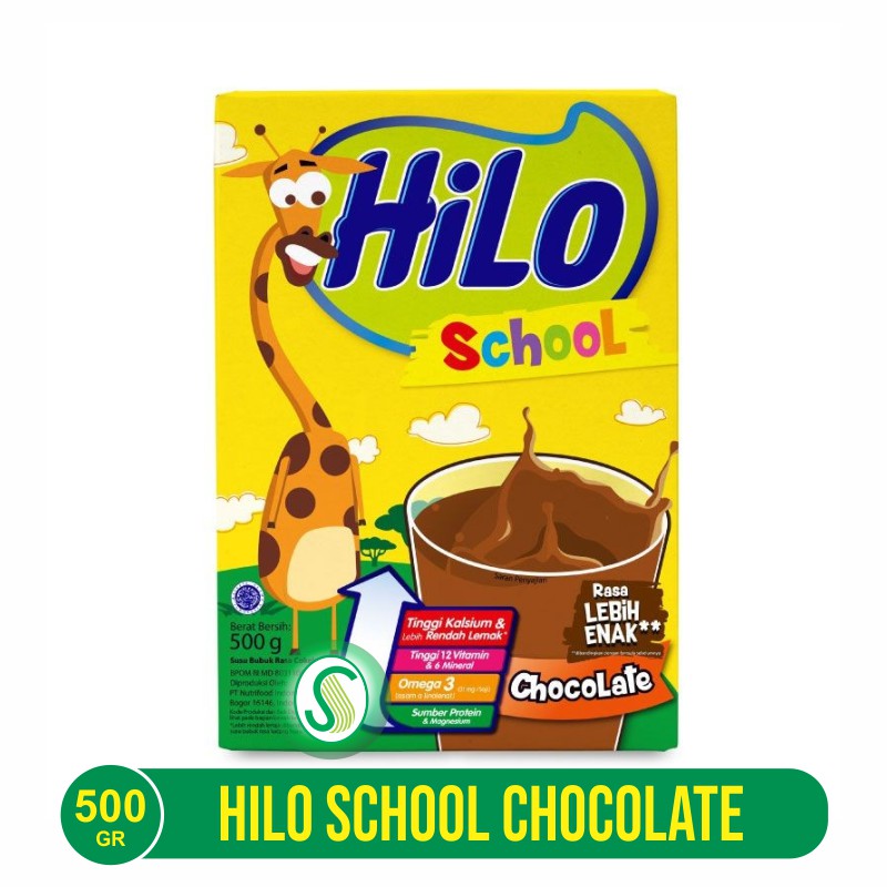 Hilo School Chocolate 500gr- Susu Tinggi Kalsium Rendah Lemak