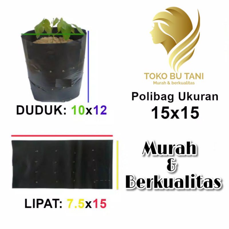 Polybag Polibag Tanaman Sayuran 10x15|12x12|15x15|20x20|25x25|30x30|35x35|40x40|50x50 Kiloan