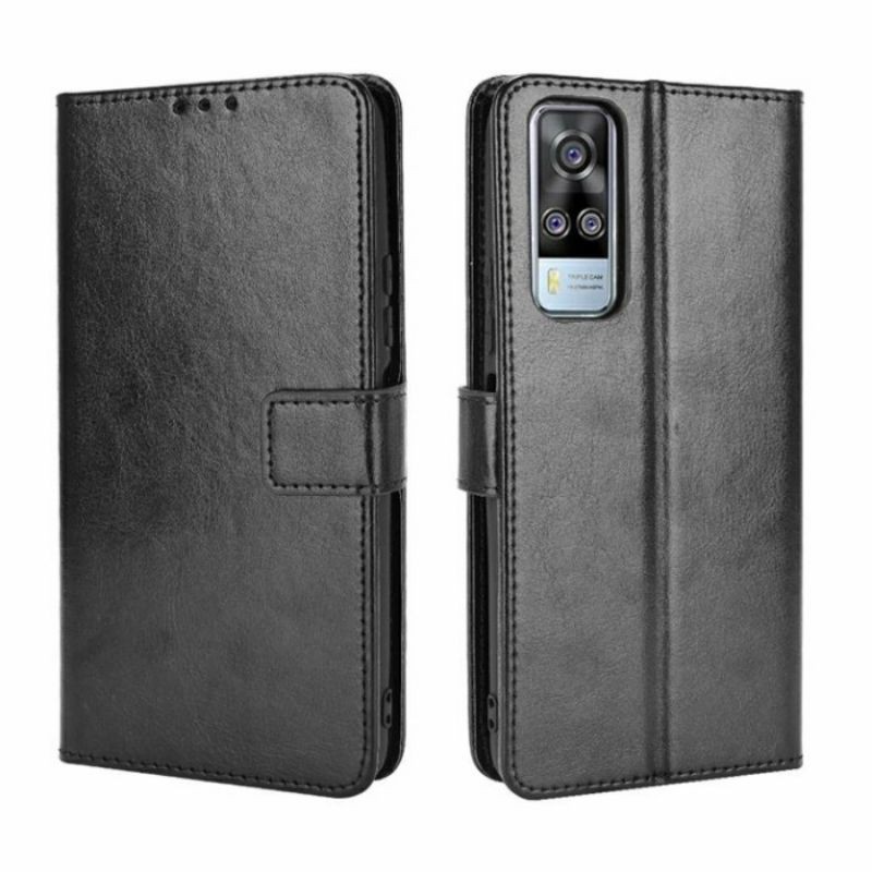 Flip Case Vivo Y51 Y 51 Hardcase Flipcase Casing Cover Sarung Leather Wallet Card Slot Dompet Hp