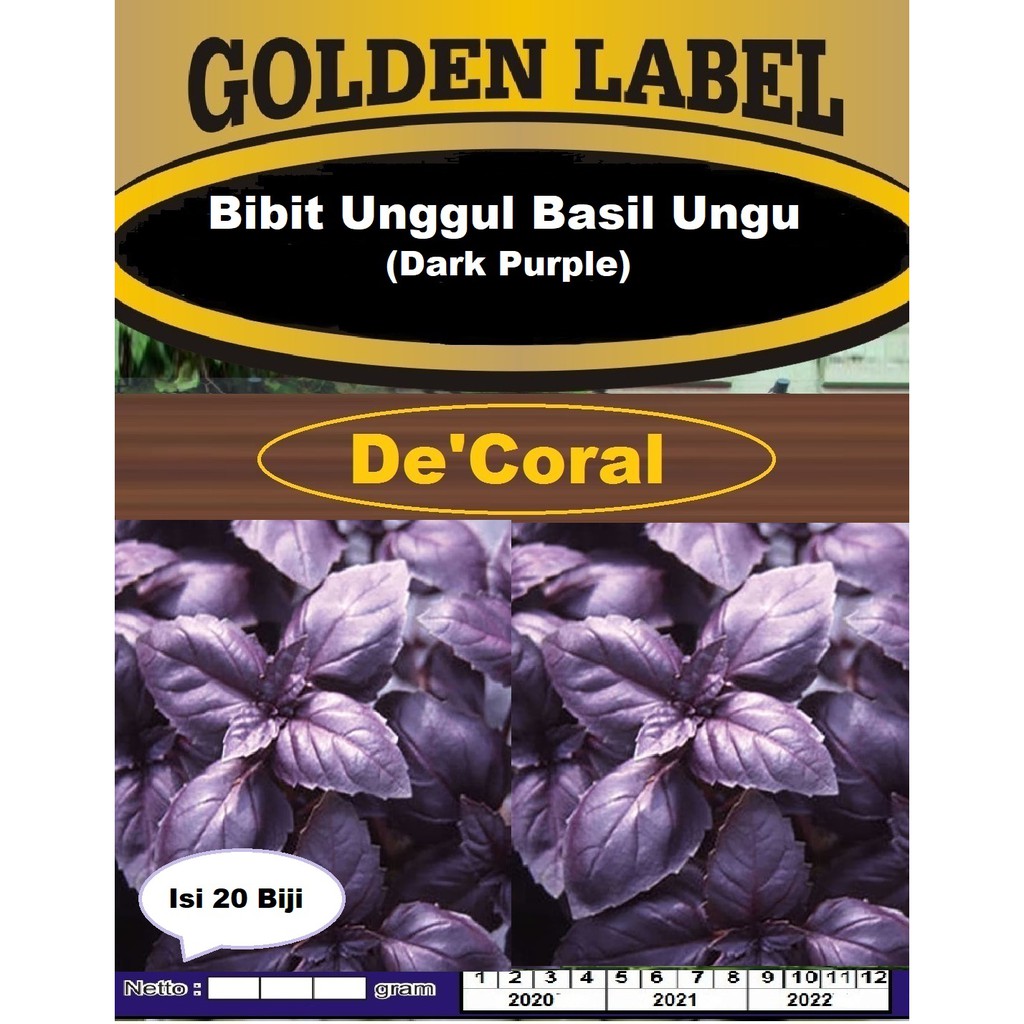 Bibit Unggul Basil Ungu Dark Purple | Benih Basil Ungu Herbal