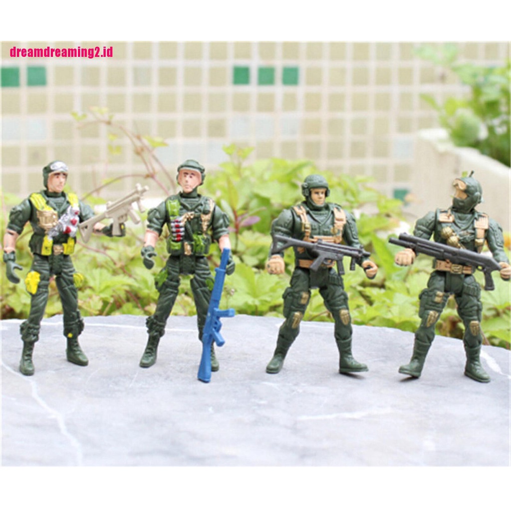 （✔✔❤Mainan Action Figure Tentara Militer Bahan Plastik Ukuran 9cm Untuk Anak