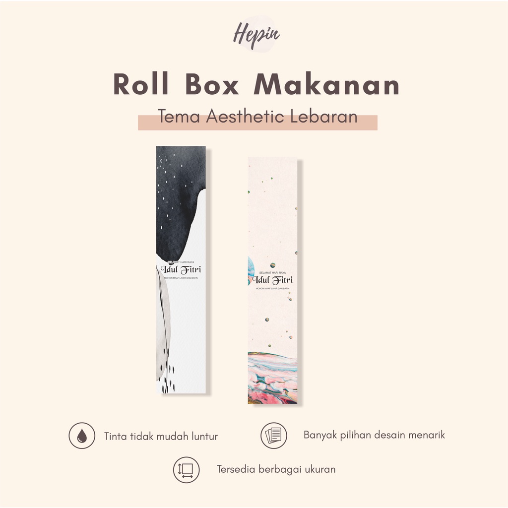

roll box makanan edisi AESTHETIC LEBARAN/label box