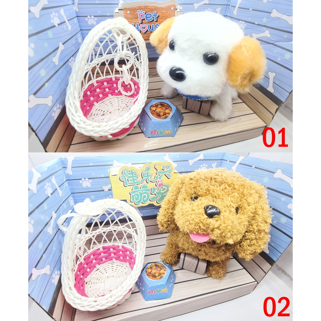 Baby Pet Toys Mainan Boneka Berjalan Dog Puppy Pet House