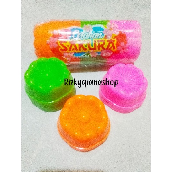 Cetakan Agar Bunga Sakura/12 Pcs Citakan Puding/Citakan Jeli/Citakan Kue Kukus