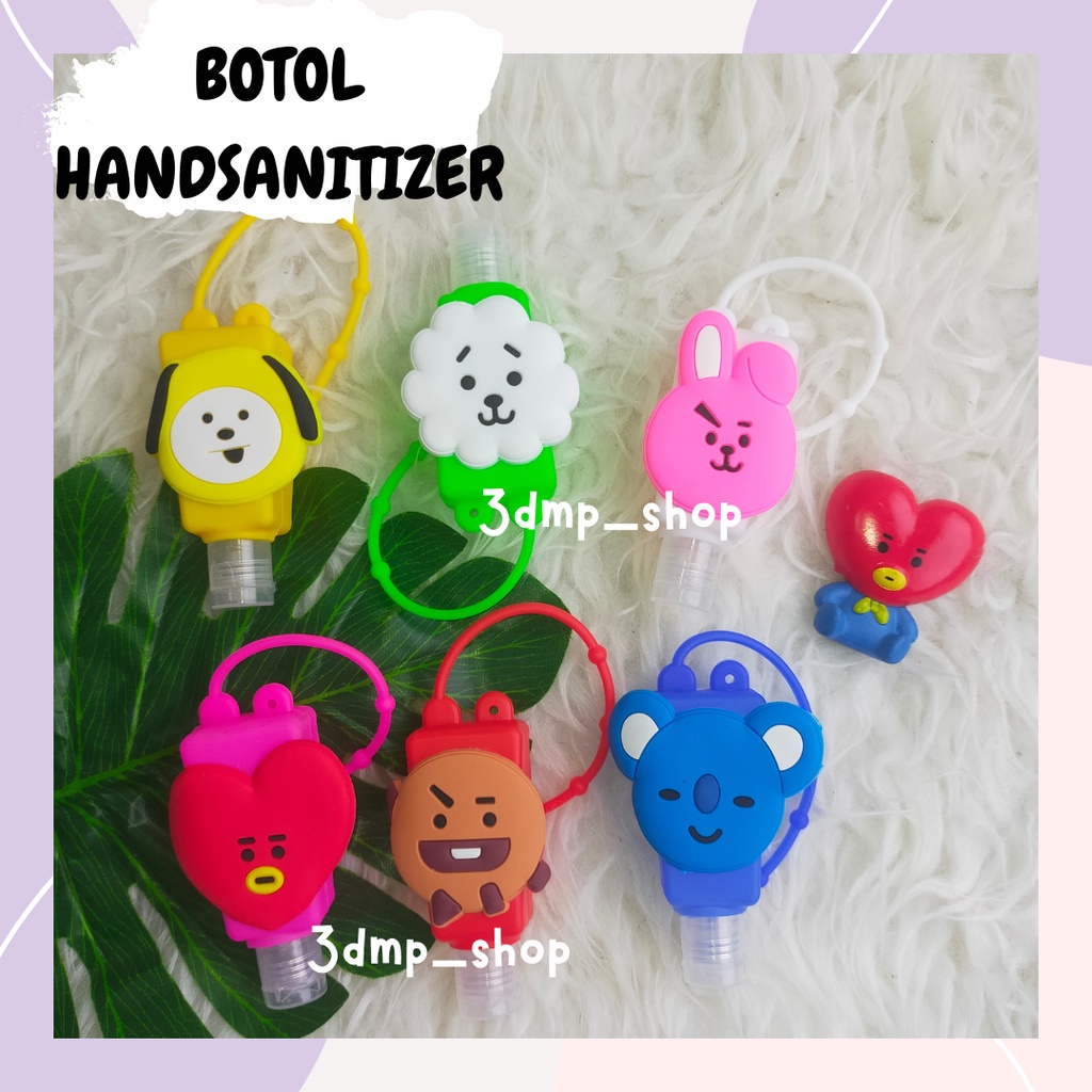 Botol handsanitizer bt21 cooky tata chimmy koya rj shooky