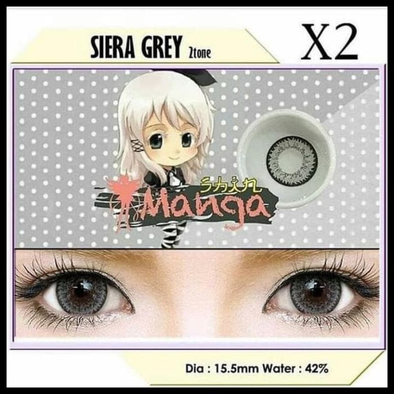 SOFTLENS SHIN MANGA ( SIERA GREY ) BIG 15.5 mm