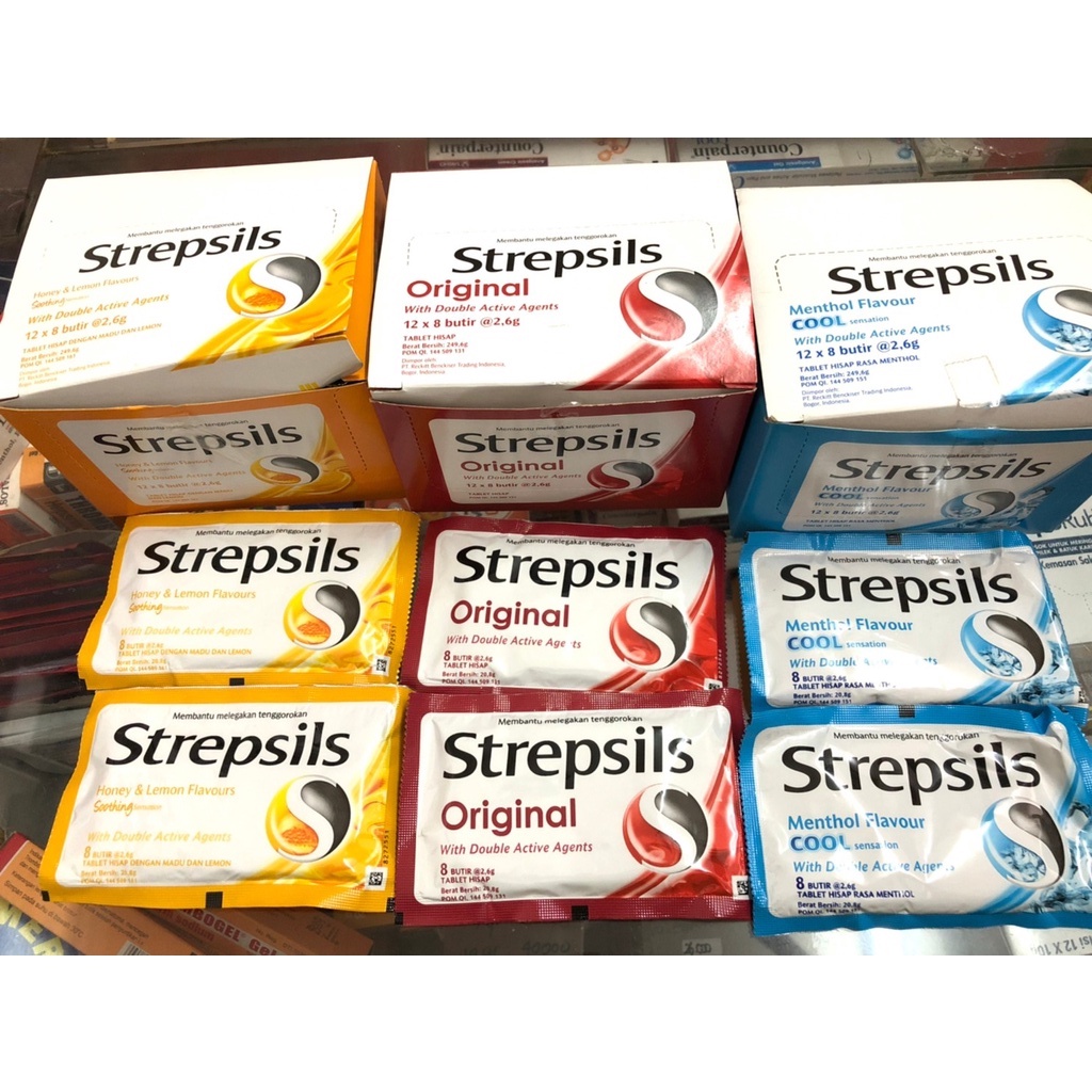 Strepsils Permen Pelega Tenggorokan Obat Sariawan Sakit Tenggorokan Strepsil Original Strepsil Merah