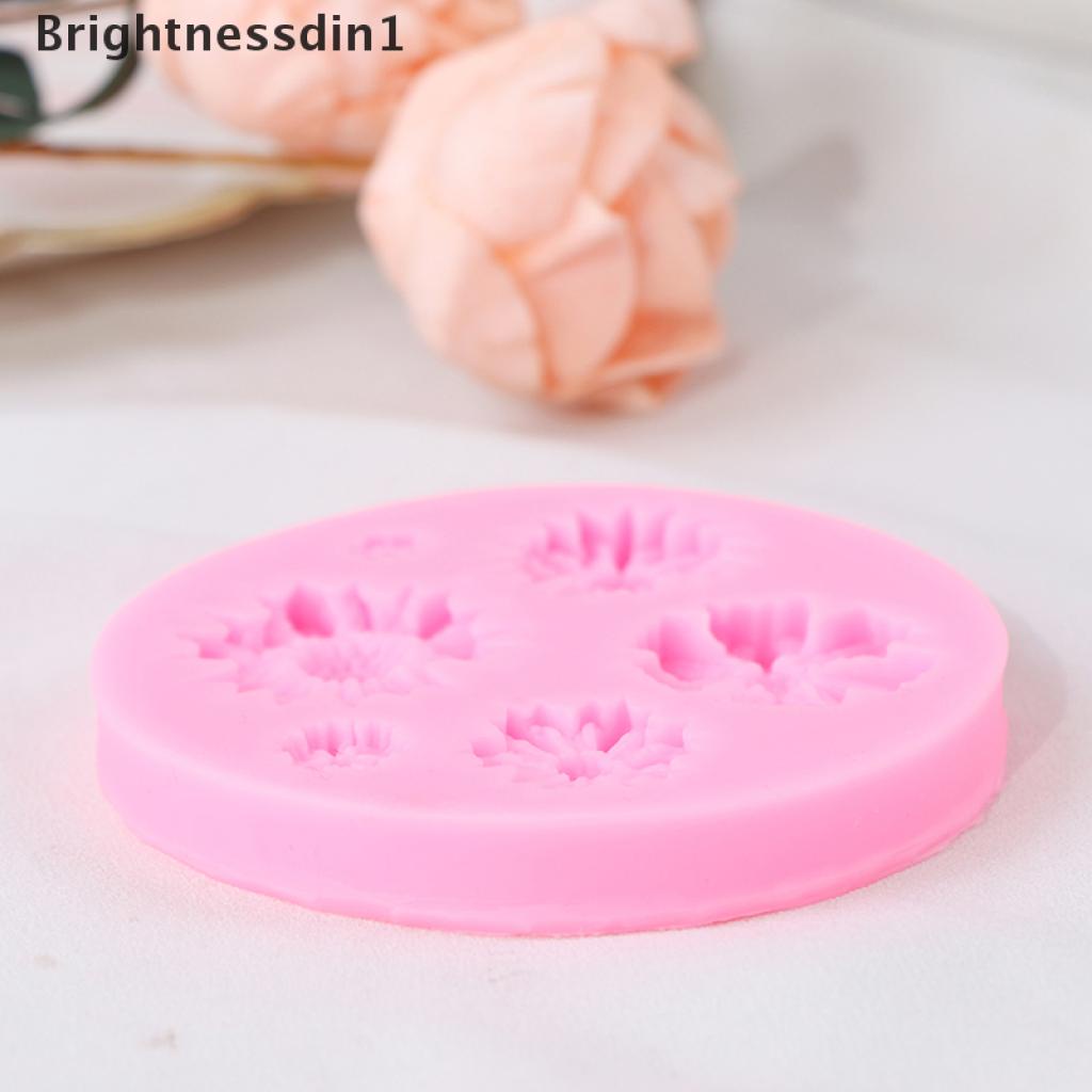 1 In 1 Cetakan Fondant Bentuk Kelopak Bunga Matahari 3D Bahan Silikon Untuk Dekorasi Kue