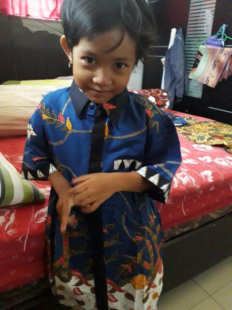 Qnunbatik Kemeja Batik Lengan Pendek Standard - Jumbo 5l Naura Madura