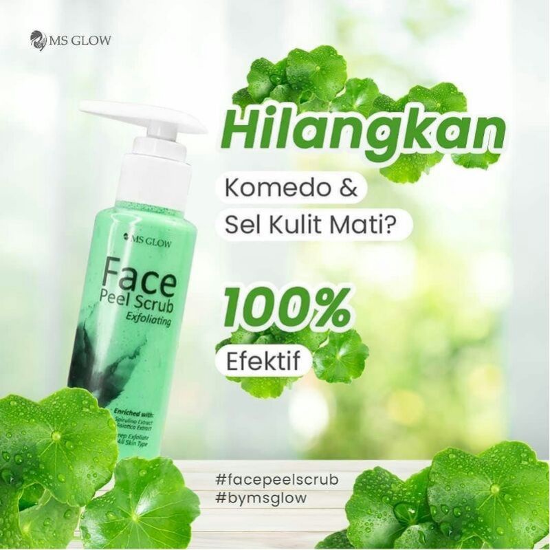 MS GLOW FACE PEEL SCRUB / SCRUB WAJAH / FACE SCRUB ORIGINAL PERAWATAN WAJAH BISA COD