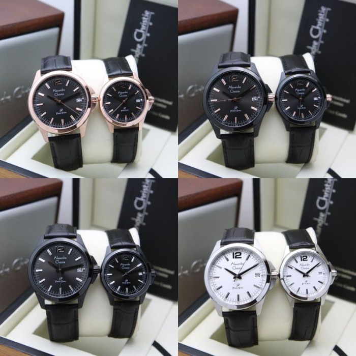 Jam Tangan Couple Alexandre Christie 1031 AC1031 AC 1031 Leather Ori