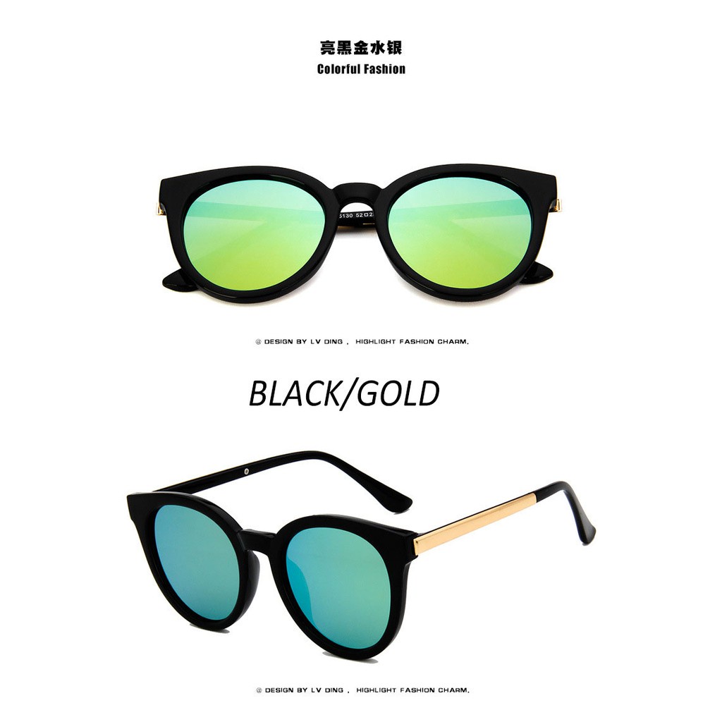 2018 Kacamata Bingkai Kacamata Fashion Baru Korea Wanita / Pria Dengan 10 WARNA free gift-BLACK/GOLD