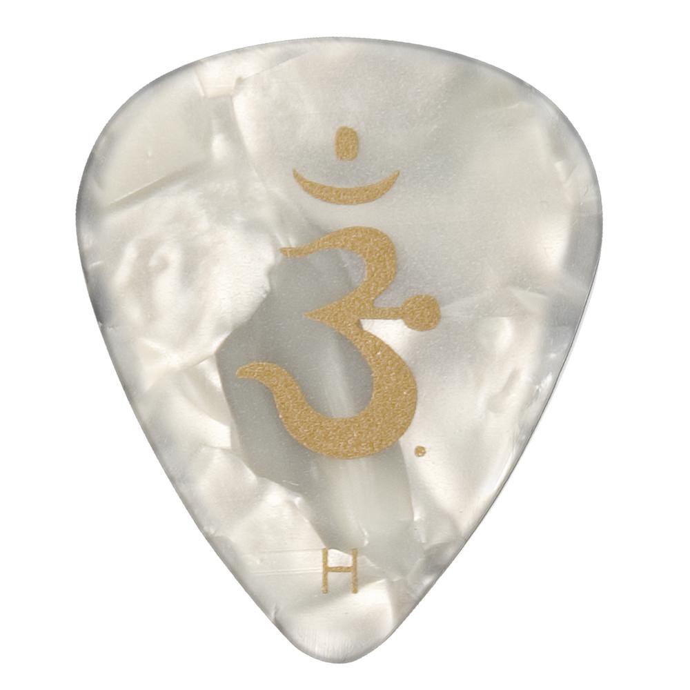 White Celluloid Pearloid Guitar Picks 12-Pack Heavy