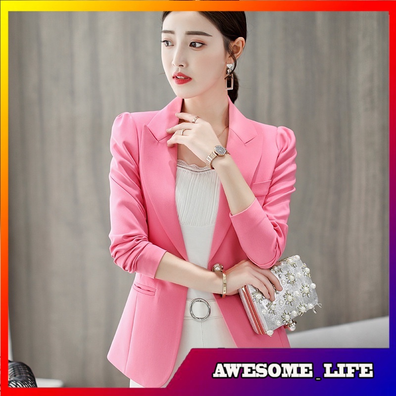 Blazer Pendek Wanita Korea Real Shot  Spring New Korean Fashion Slimming Small Suit Casual Women's J