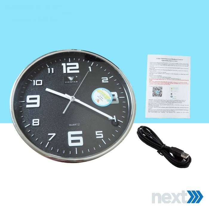 Ip Camera Wireless CCTV WIFI Wall Clock - Spy Camera Wifi Jam Dinding-2