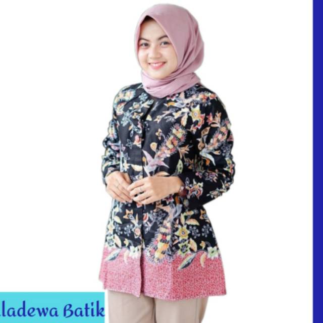 KEMEJA BATIK WANITA LENGAN PANJANG