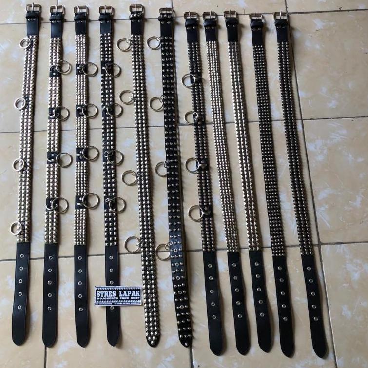 {Y-EVQ) {♫) Sabuk punk rock Gesper spike sabuk keren belt korea belt bts belt cewek pria sabuk wanit