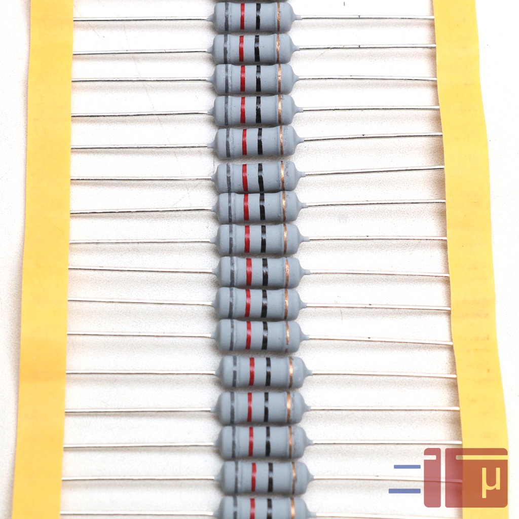 x10 Resistor 82R 82 Ohm 1W Metal Oxide 5% Taiwan Kaki Tembaga