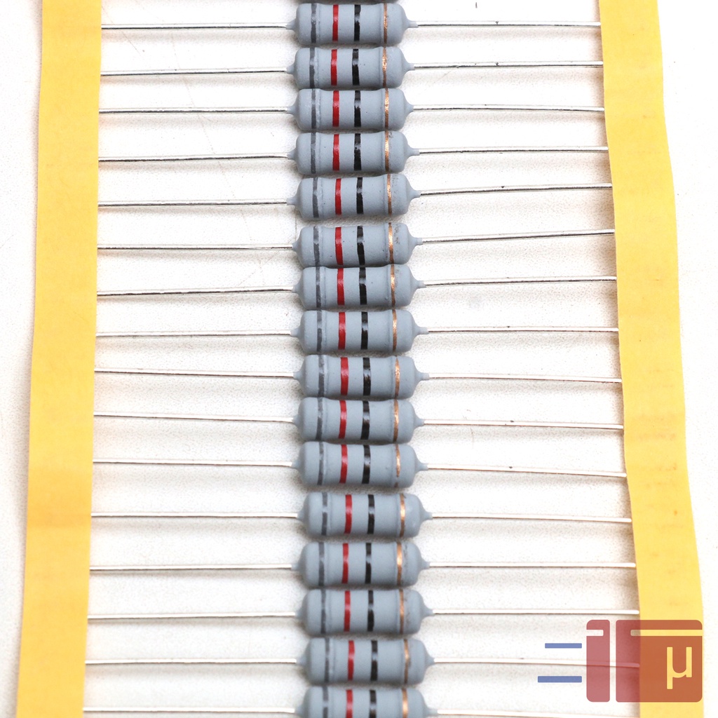 x10 Resistor 82R 82 Ohm 1W Metal Oxide 5% Taiwan Kaki Tembaga