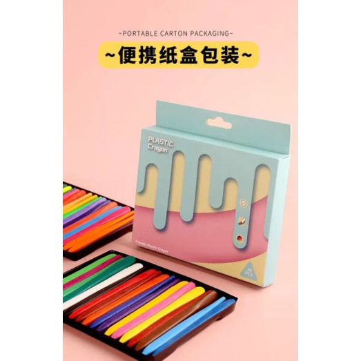

Plastic Crayon Set | Krayon mewarnai set 24 pcs dan 36 pcs | Non Toxic Crayon