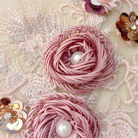 ➲ Lace bordir bunga 3d/bordir tempel/aplikasi bordir ☑