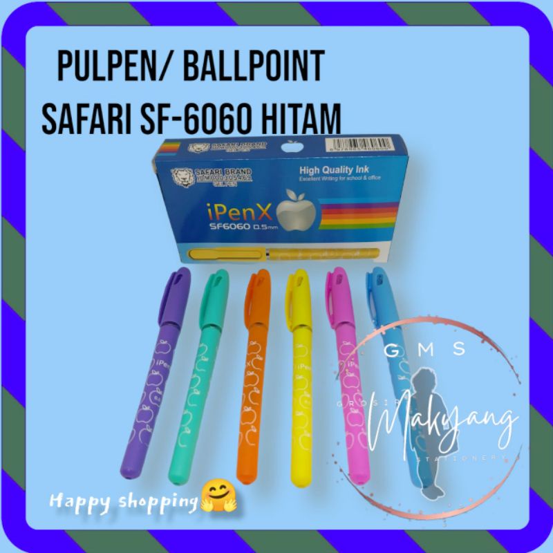 

Pulpen SAFARI SF-6060IPENX(LSN)0.5mm/Ballpoint/Pen Gel/Gel Pen/Pena/Balpen/