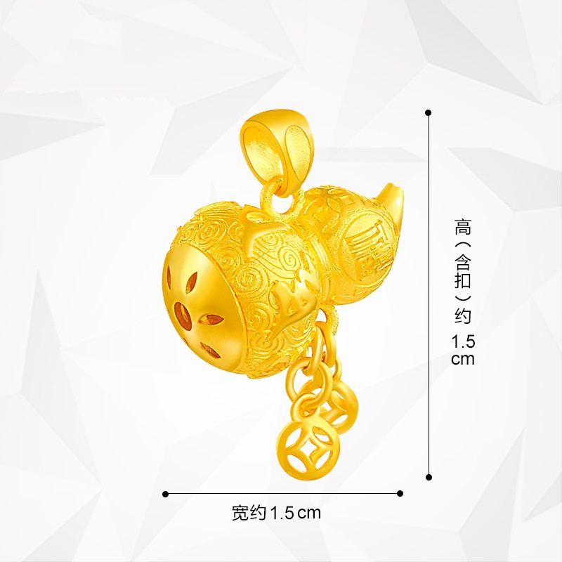 [Ready Stock]Fashion Gold-Plated Hollow Calabash Pendent Necklace