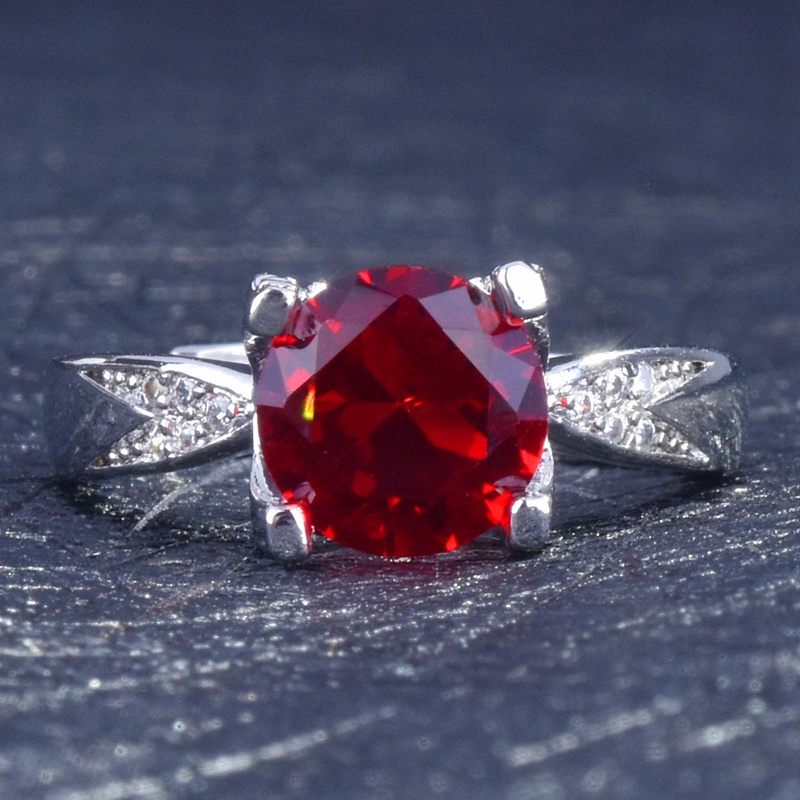 Fancyqube Cincin Jari Cubic Zircon Bentuk Persegi Adjustable Warna-Warni Gaya Klasik Untuk Wanita