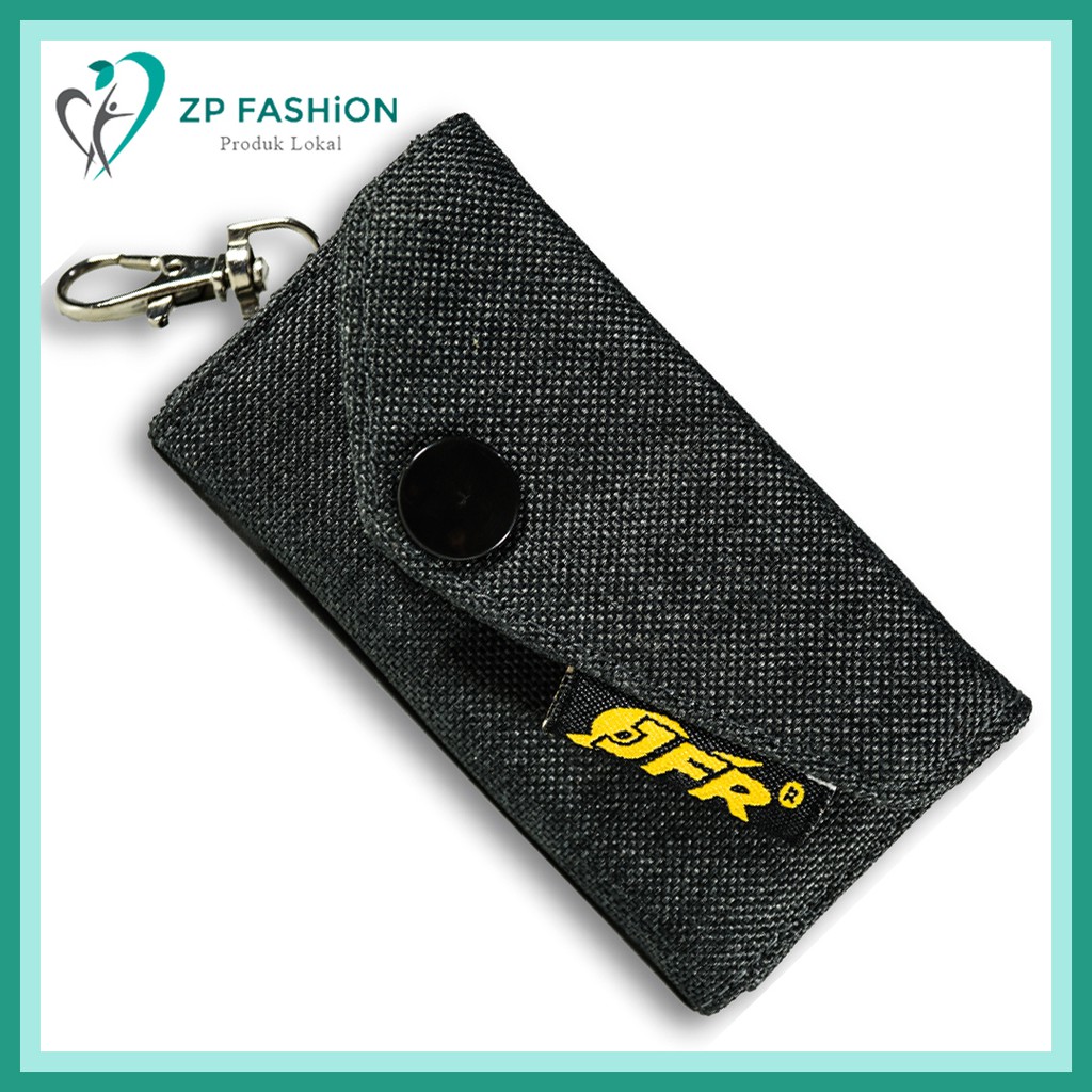 DOMPET KUNCI BAHAN KULIT KANVAS GKC01 TERMURAH TERLARIS-ZPF