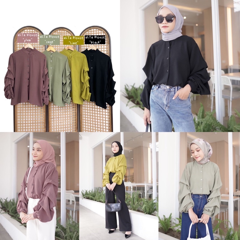 CUBITA TOP BLOUSE // alta KEMEJA CRINCLE OVERSIZE WANITA // HITS FASHION GROSIR WANITA TERBEST SELLER OOTD SELEBGRAM