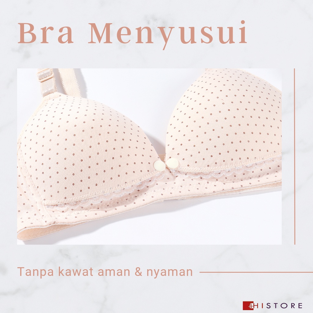 [HI] Bra Menyusui &amp; Wanita Hamil Busa Tanpa Kawat Gesper Depan 989 Bahan Premium
