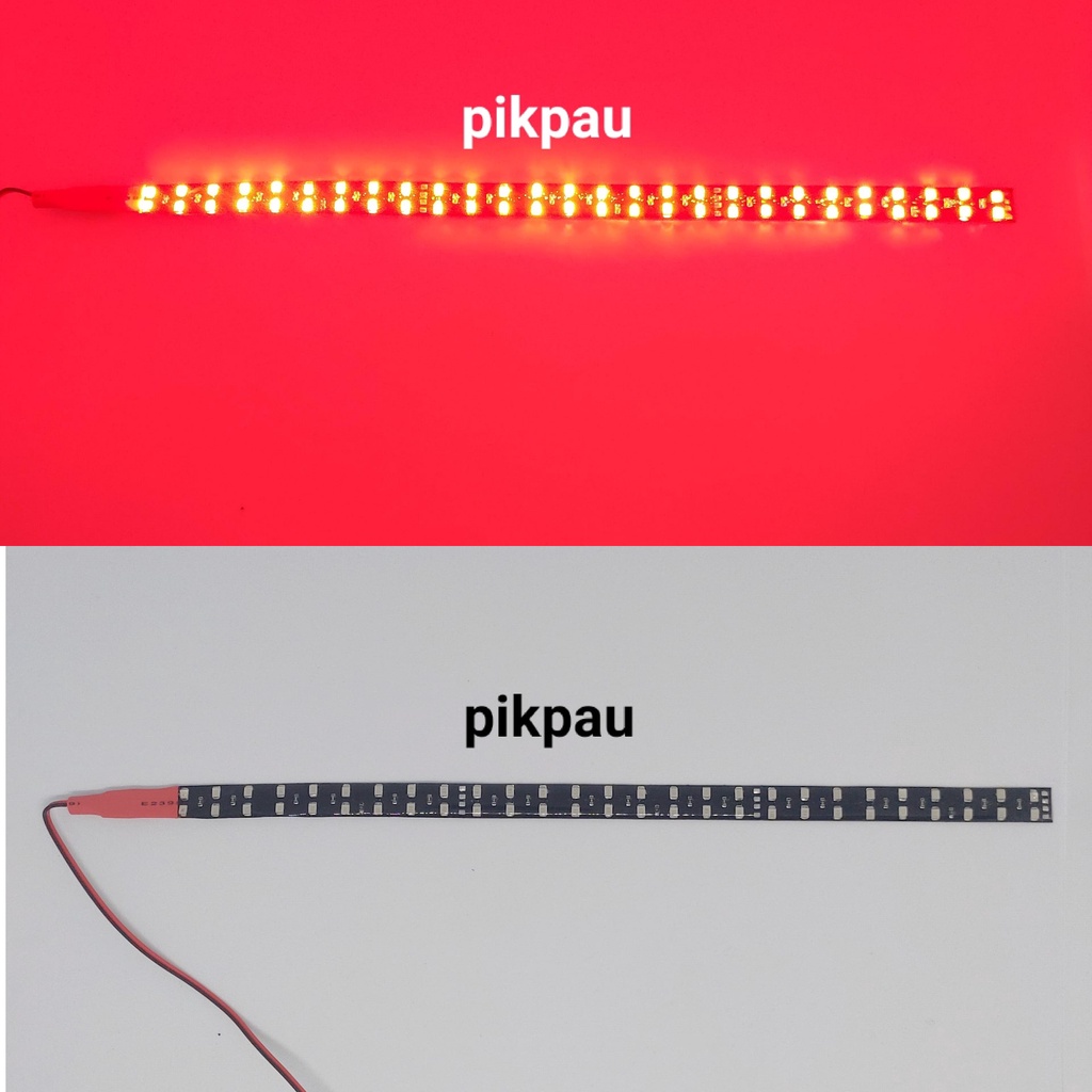 Lampu LED Strip 30cm Running Fleksibel 54 LED Waterproof Untuk Motor dan Mobil 12-24 Volt
