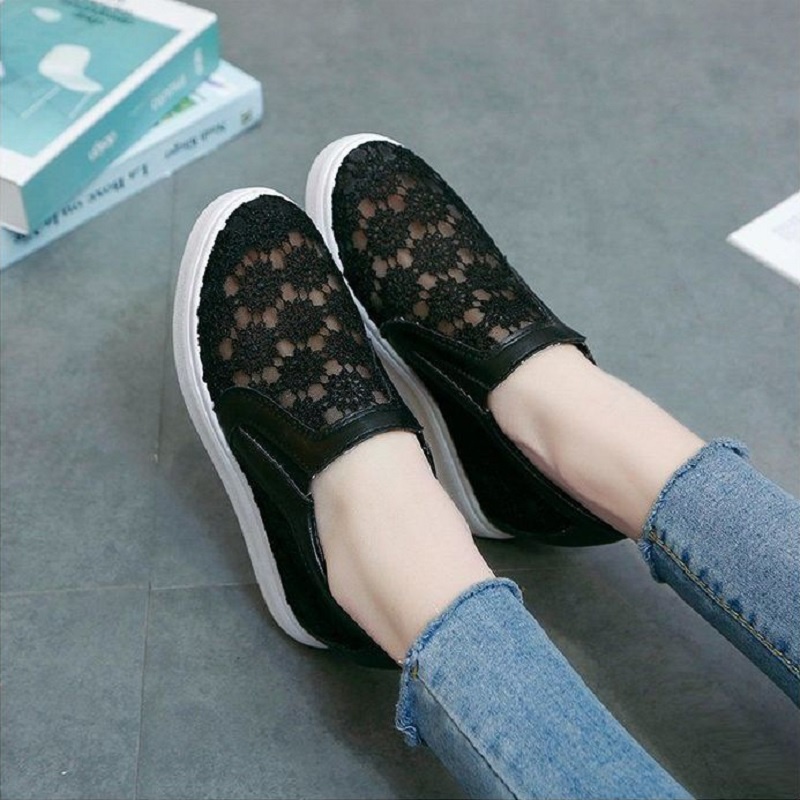 RYX - Elegant Lace Sepatu Slip On Wanita Fashion Casual - Ori Import