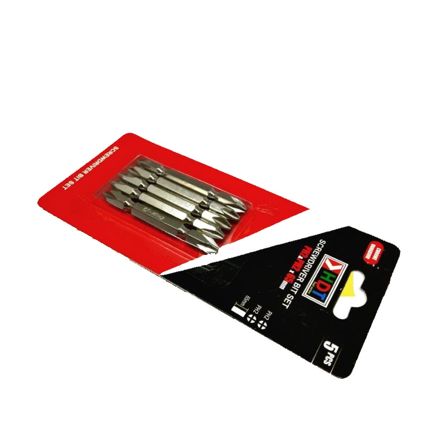 HDT MATA OBENG ANGIN PH2 X PH2 X 65 MM MATA BOR OBENG PLUS SET 5 PCS