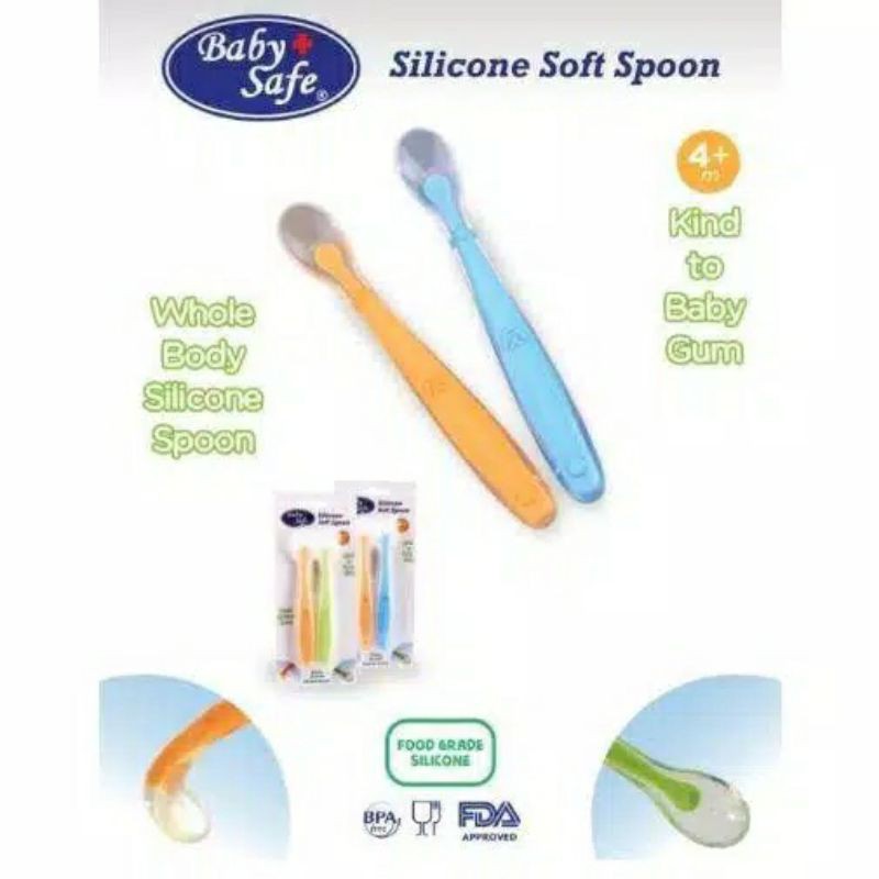 Sendok makan bayi Silikon / Baby Spoon Silicone babysafe / Sendok MPASI