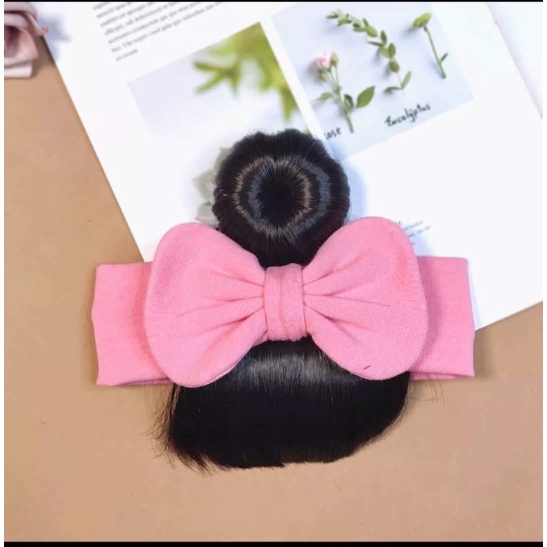 Headband Poni Wig 2in1 Plus Fun Bun Cepol / Hat Cap Aksesories Fashion Cute Baby