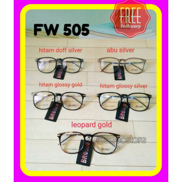 Kacamata Wanita Kotak Lensa Bening Gaya Korea