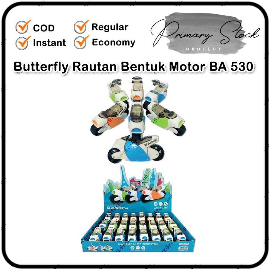 

Butterfly Serutan BA 530 Unik Rautan Lucu Pengserut Karakter Peraut Model Motor Murah