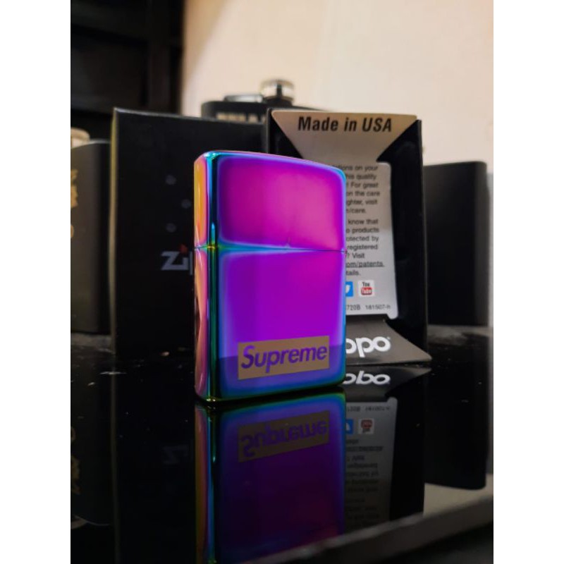 korek zippo rainbow custom supreme